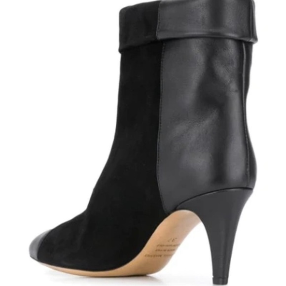 ISABEL MARANT Black Leather and Suede Ankle Boots Size 37/6.5 - Picture 7 of 11